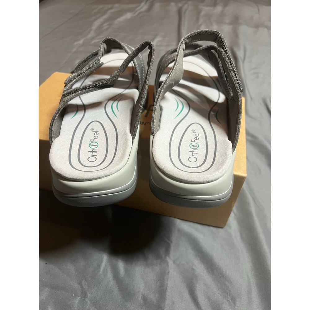 Orthofeet Sahara Sandals in Gray, size 8.5 WIDE, NIB Resort wear vacation Beachy - Picture 7 of 10